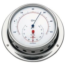 Barigo Станция погоды из полированной нержавеющей стали Barigo Sky 983RFPO 110 x 32 мм кренометр   термометр