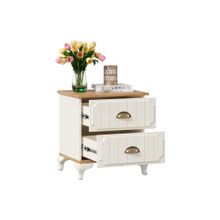 Алмаз. Любимый дом Вилладжио Тумба прикроватная с 2 ящиками (Алебастр Дуб золотой)