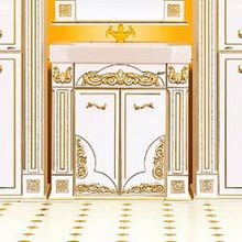 Misty Тумба с раковиной Барокко 80 бежевая патина