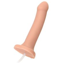 Strap-on-me Телесный фаллос с имитацией эякуляции Silicon Cum Dildo L - 19,6 см. (телесный)