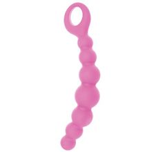 Toyz4lovers Розовая анальная цепочка CATERPILL-ASS SILICONE PINK - 19,5 см. (розовый)