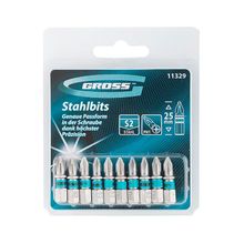 Набор бит РН1, 25 мм, сталь S2, 10 шт Gross 11329