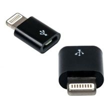 Адаптер USB 2.0 micro Bf - Apple Lightning 8 pin (m), черный, Dialog (CI-0001)