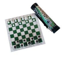 Набор для игры в шахматы в тубе резиновое поле 34х34см