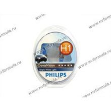 Лампа галоген 12V Н1 55W P14.5s Philips CrystalVision 12258CVSM