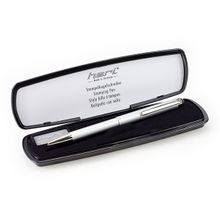 HERI V3300 - ручка со штампом и стилусом для смартфона, серебряный корпус