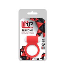 Dream Toys Красное эрекционное виброкольцо LIT-UP SILICONE STIMU RING 3 RED (красный)