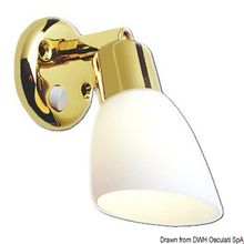 Osculati Batsystem Opal halogen spotlight polished brass, 13.869.02