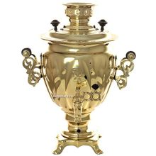 Электрический самовар 3 л желтый "желудь" на 110 Вт (для заграницы) с автоматическим отключением при закипании воды, арт. 161500з