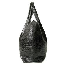 Studio KSK Черная женская сумка из кожи под крокодила 3120