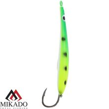 Блесна зимняя Mikado PMB-I08-3.5-01.  3,5 см.  5 гр. желто-зеленая