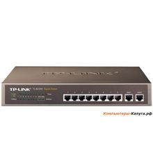 Коммутатор TP-Link TL-SL1210 8+2G Gigabit Switch, 8 10 100M RJ45 ports, 2 Fixed 10 100 1000M RJ45 ports, 1U 13-inch rack-mountable steel case