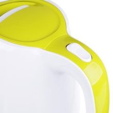 LEBEN Чайник электрический 1,0л, 900Вт, скрытый нагр.элемент, пластик, подсветка, 1 белый с желтым