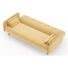 Алмаз. Любимый дом Бьерн Диван трёхместный (Горчичный, ткань UNI IDEA 1028)