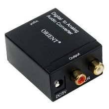 Цифро-аналоговый конвертор аудио-сигнала Toslink Сoaxial - 2xRCA, ORIENT DAC0202N