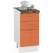 Нижегородмебель и К Лора манго глянец Стол 400 3 ящика ID - 297756