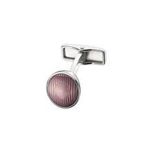 JSY8271K - Запонки DUNHILL "Headlamps" серебро родий розовый лак " - DUNHILL (Англия)