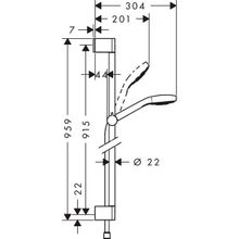 Душевой гарнитур Hansgrohe Croma Select S Multi (26570400) (90 см)