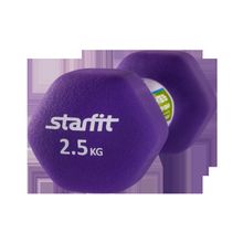 STARFIT Гантель неопреновая DB-201 2,5 кг, фиолетовая