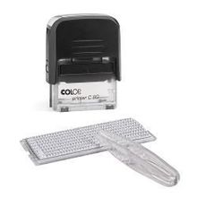 штамп самонаборный Colop Printer, 38x14 мм, 3 строки, 1 касса C20 3-SET