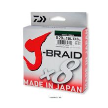 Леска плетеная Daiwa J-Braid X8 300м 0,28мм (26,5кг) темно-зеленая