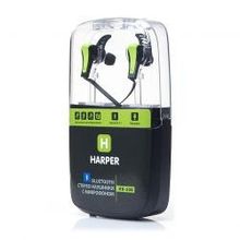 Наушники беспроводные HARPER HB-308, с микрофоном, зеленые