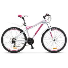 STELS Miss-8100V.16 26" (21ск, алюм, аморт.вилка, V-br, Shimano EF51 TX50 TX35 TZ21)(рама 17", белый розовый)