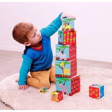 Кубики SCRATCH 6181034 Stacking Tower Animals of the world