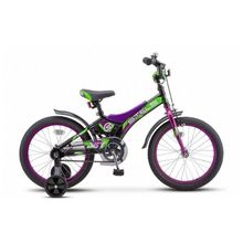 Детский велосипед STELS Jet 18 Z010 черный зеленый 10" рама