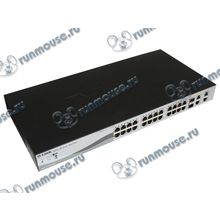 Коммутатор 1U 19" RM D-Link "DES-1210-28P C2A" 24 порта 100Мбит сек. + 2 порта 1Гбит сек. + 2 порта 1Гбит сек. SFP, управляемый (oem) [138382]