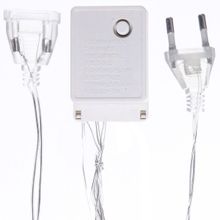 Светодиодная Гирлянда 24м,300 ламп LED,прозрач.пров. Цвет свечения белый (можно соединять),4 режима