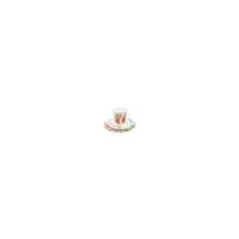 Комплект кофейный: чашка и два блюдца, форма "Майская", рисунок "Балет Шахеразада", Императорский фарфоровый завод