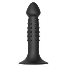 Dream Toys Черный анальный фаллоимитатор NUBBED PLUG - 13,5 см. (черный)