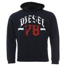 Толстовка  муж  Diesel 1RHQI, цвет темно-синий,M