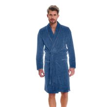 Мужской халат с длинными рукавами (р. L, голубой)