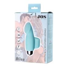 Мятная вибронасадка на палец для клиторальной стимуляции JOS BLISS - 9 см. мятный