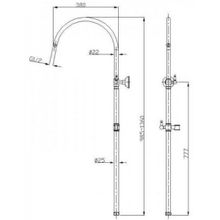 Душевая система Aksy Bagno Prestigio Ps701-2005-121 Chrome, лейка 300 мм