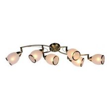 Потолочная люстра-спот OML-351 античная латунь белый E14 6*60W 220V арт.OML-35127-06