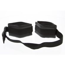 Blush Novelties Полиуретановые манжеты на запястья с нейлоновым ремешком Adjustable Wrist Restraints (черный)