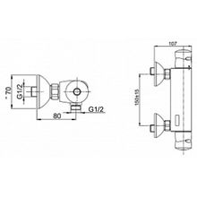 Термостат Jacob Delafon Stomb E71070-CP для душа