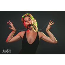 Силиконовый кляп-шар Hentai с зажимами на соски (224424)