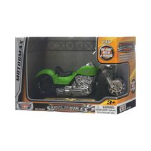 MotorMax Мотоцикл 1:18 MX Series-Classic Bik зеленый Motormax