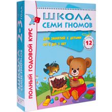 Комплект книг МОЗАИКА-СИНТЕЗ Школа семи гномов 2-3 года. полный годовой курс (12 книг с картонной вкладкой)