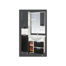 Мебель для ванной комнаты misty Лорд-75 (бело-черная пленка)