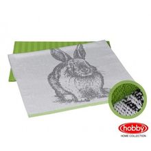 Набор кухонных полотенец в упаковке 50x70*2 "RABBIT", зелёный, 100% Хлопок