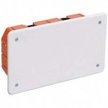 коробка КМ41006 распаячная для твердых стен 172x96x45 (с саморезами, с крышкой) | код. UKT11-172-096-045 |  IEK