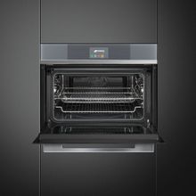 Встраиваемый электрический духовой шкаф с микроволнами Smeg SF4104MCS