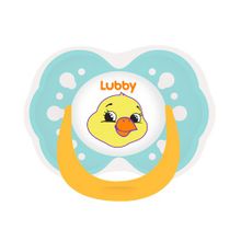 LUBBY Соска-Пустышка LUBBY "Веселые животные" 0+ симм. кольцо, арт.11399 жёлтый 11399 2