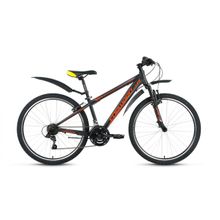 FORWARD Toronto 1.0 26" (18ск, алюм, аморт.вилка, Vbr, EF41 TY10 TY21 TZ20)(рама 14", черный матовый)