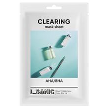 Маска тканевая с AHA и BHA кислотами для очищения пор L.Sanic AHA BHA Clearing Mask Sheet 5шт